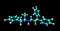 Prenylamine molecular structure isolated on black