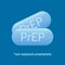 Prep pills vector poster, hiv prophylaxis medication