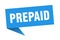 prepaid banner. prepaid speech bubble.