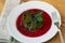 Prepaired braised amaranth - red spinach, in it`s own jucy sauce