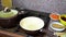 Preparation of borscht. Put a frying pan on the stove and pour vegetable or olive oil.