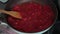 Preparation of borscht soup