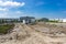 Preparation for construction, the area cleared by bulldozer, background, construction, industry,Ecology