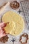 Preparation of festive cookies for baking in the oven