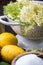 Preparation of homemade elderflower cordial