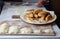 Preparation of house pies with onions and eggs