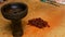 Preparation of a mixture of tobacco for Smoking hookah. tobacco preparation in the bowl of shisha. Hookah tobacco in