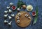 Preparation of mushrooms. Vegetables on the table for cooking.