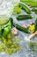 Preparation for pickling cucumbers. Preservation.