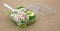 Prepared Chef Salad With Fork On Burlap Angle View