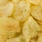 Prepared potato chips snack closeup view