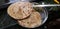 Preparing Aloo paratha frying with ghee very popular in North India