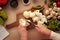 Preparing cauliflower for cooking