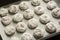 Preparing Chocolate \'Red velvet crincles\' cookies in powdered sugar