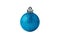 Preparing for Christmas and New Year. Blue balloon isolate on white background