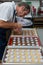 Preparing french macaroons