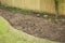 Preparing a garden flowerbed for planting