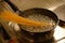 Preparing italian pasta in boiling water