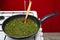 Preparing nettle cream