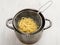 Preparing pasta. Macaroni in the colander