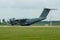 Preparing for takeoff military transport aircraft Airbus A400M Atlas.