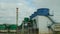 PREROV, CZECH REPUBLIC, SEPTEMBER 29, 2020: Chemical factory company Agrofert forge with chimneys Prerov city smoke