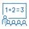 preschool class children education mathematics doodle icon hand drawn illustration