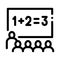 Preschool class children education mathematics icon vector outline illustration