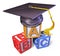 Preschool graduation cap with play blocks