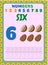 Preschool and toddler math with coconut and potato design