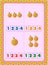 Preschool and toddler math with orange fruit design