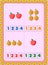 Preschool and toddler math with red apple and orange design