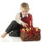 Preschooler with a Christmas Basket