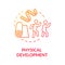 Preschoolers physical development concept icon