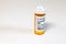 Prescription bottle with Lorezapam on a white background. Lorezapam is a generic prescription anti-anxiety medication.