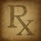 Prescription with grunge vintage texture