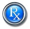 Prescription rx blue buton