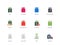 Present boxes color icons on white background