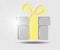 Present gift box icon. Surprise present design