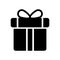 Present gift box icon. Vector isolated element. Christmas gift icon illustration vector symbol. Surprise present design.