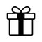 Present gift box icon. Vector isolated element. Christmas gift icon illustration vector symbol. Surprise present design.