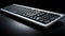 Present an image of a sleek and modern Logitech keyboard