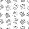 Present seamless pattern with outline gift boxes icons