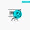 Presentation, Analytics, Business, Chart, Graph, Marketing, Report turquoise highlight circle point Vector icon
