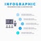 Presentation, Analytics, Business, Graph, Marketing, People, Statistics Solid Icon Infographics 5 Steps Presentation Background