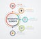 Presentation business infographic template with 5 options. Business concept with integrated circles.