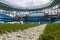 Presentation of the field at the newly constructed Dynamo Stadium in Moscowe