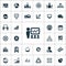 Presentation icons universal set for web