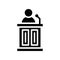 Presentation podium vector, Back to school solid design icon