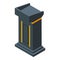 Presentation tribune icon isometric vector. Speaker election podium